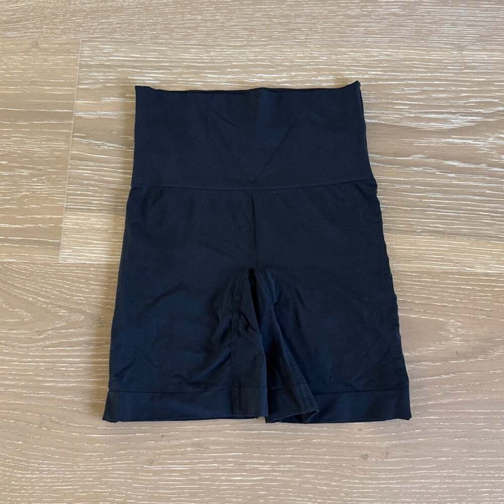 Skims Bike Shorts High Waist Size XS Dark Gray/ Black